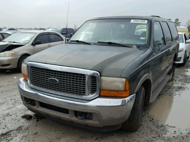 1FMNU42F8YEC77766 - 2000 FORD EXCURSION GREEN photo 2