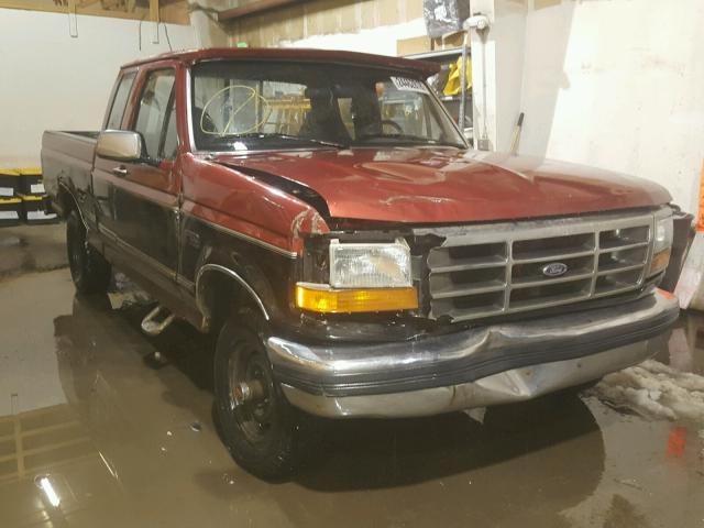 1FTEX14H7PKA96487 - 1993 FORD F150 RED photo 1