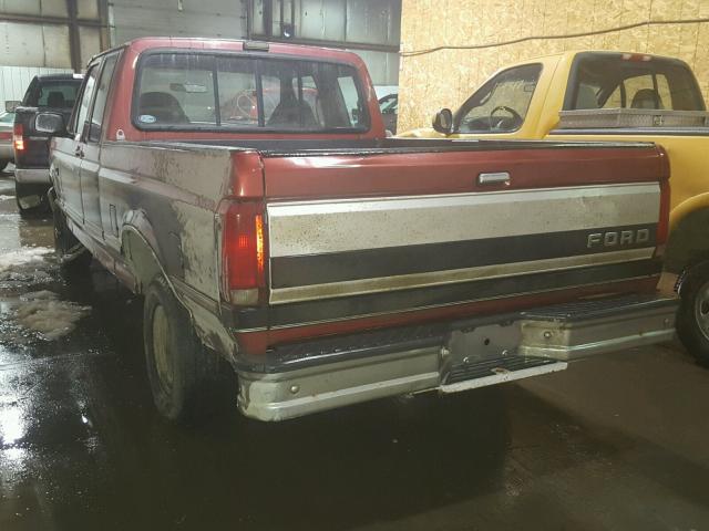 1FTEX14H7PKA96487 - 1993 FORD F150 RED photo 3