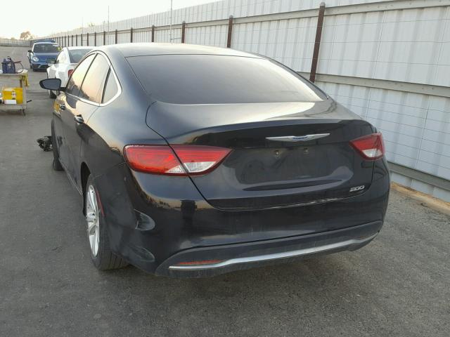 1C3CCCABXGN101375 - 2016 CHRYSLER 200 LIMITE BLACK photo 3