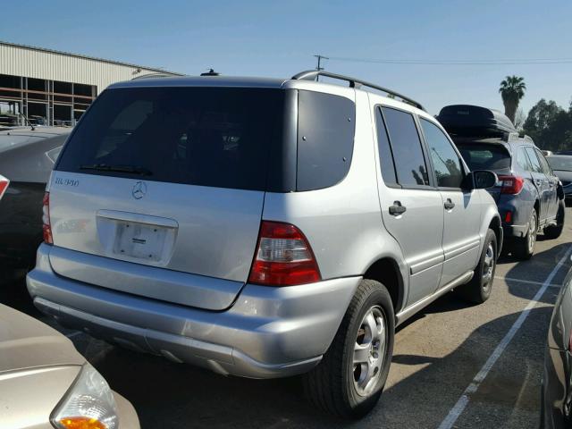 4JGAB57E14A510866 - 2004 MERCEDES-BENZ ML 350 SILVER photo 4