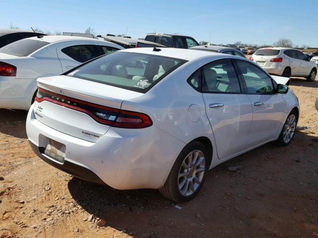 1C3CDFCA5DD313203 - 2013 DODGE DART LIMIT WHITE photo 4