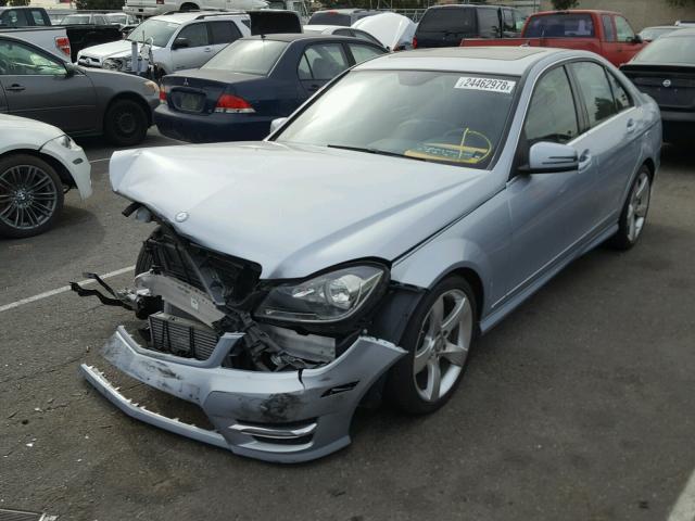 WDDGF4HBXEA964705 - 2014 MERCEDES-BENZ C 250 BLUE photo 2