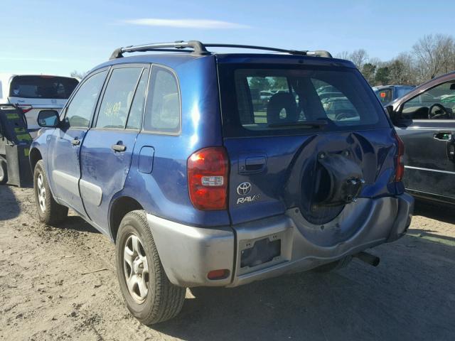 JTEGD20V540023205 - 2004 TOYOTA RAV4 BLUE photo 3