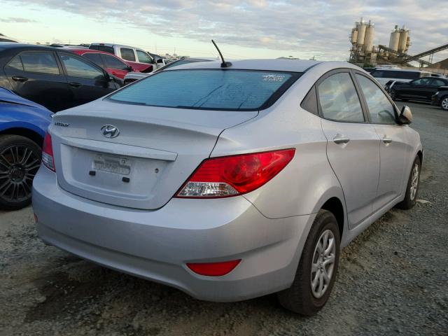 KMHCT4AE5CU223052 - 2012 HYUNDAI ACCENT GLS SILVER photo 4