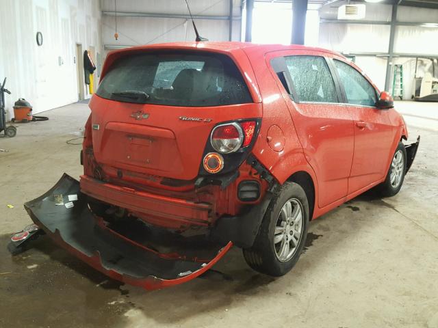 1G1JD6SG3D4193287 - 2013 CHEVROLET SONIC LT RED photo 4