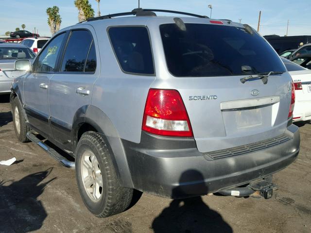 KNDJD733X45315310 - 2004 KIA SORENTO EX GRAY photo 3