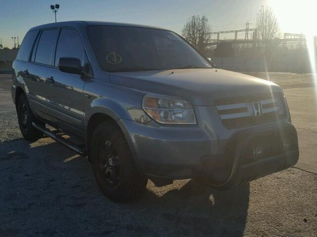 5FNYF28167B013261 - 2007 HONDA PILOT LX BLUE photo 1