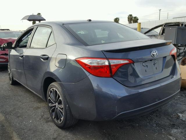 5YFBURHE6FP263948 - 2015 TOYOTA COROLLA L GRAY photo 3