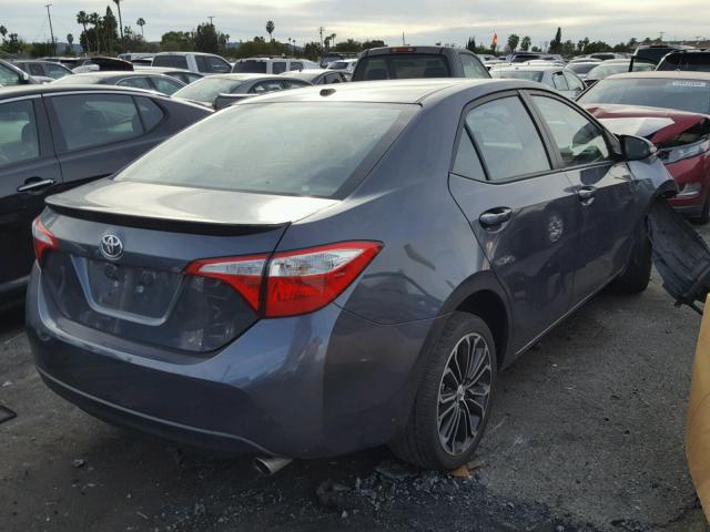 5YFBURHE6FP263948 - 2015 TOYOTA COROLLA L GRAY photo 4