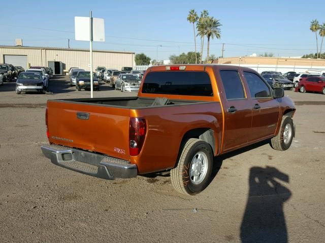 1GTCS136858226650 - 2005 GMC CANYON ORANGE photo 4