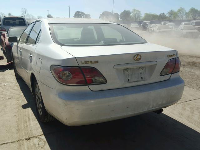 JTHBA30G445041209 - 2004 LEXUS ES 330 WHITE photo 3