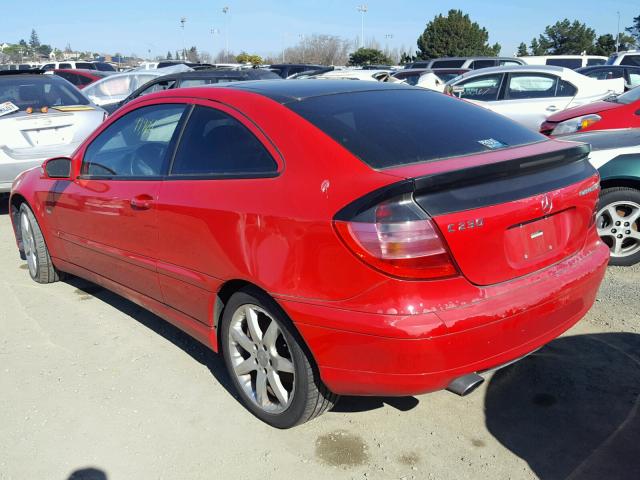 WDBRN40J73A465400 - 2003 MERCEDES-BENZ C 230K SPO RED photo 3