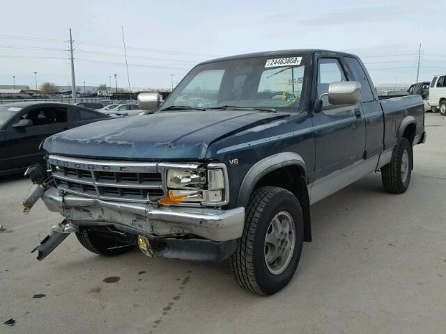 1B7GG23YXSS175273 - 1995 DODGE DAKOTA GREEN photo 2