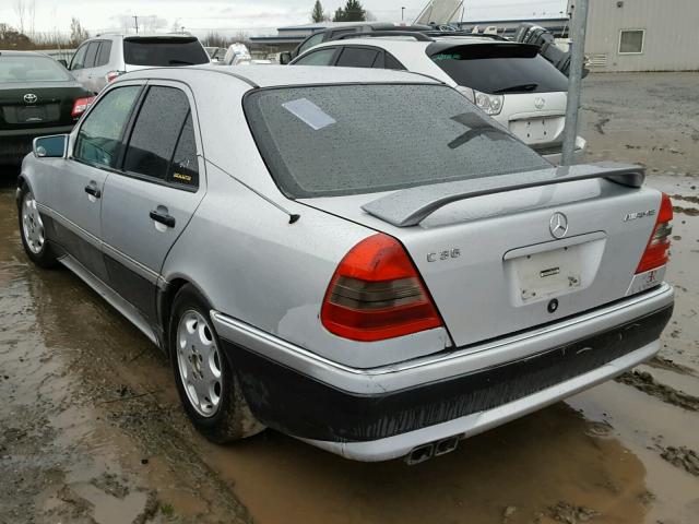 WDBHM36E5TF434359 - 1996 MERCEDES-BENZ C 36 SILVER photo 3