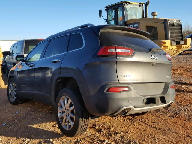 1C4PJMDS0EW153030 - 2014 JEEP CHEROKEE L GRAY photo 3