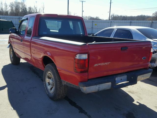 1FTYR44U45PA50069 - 2005 FORD RANGER SUP RED photo 3