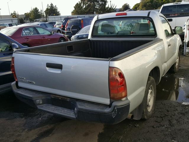 5TENX22N76Z307888 - 2006 TOYOTA TACOMA SILVER photo 4