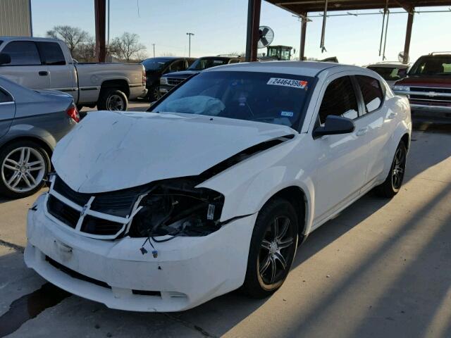 1B3CC4FD0AN195643 - 2010 DODGE AVENGER SX WHITE photo 2