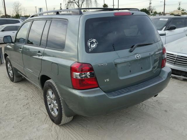 JTEDP21AX50047541 - 2005 TOYOTA HIGHLANDER GREEN photo 3