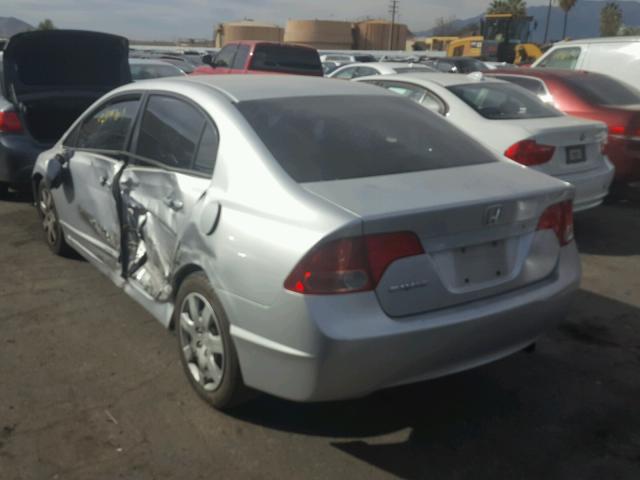 1HGFA16526L106619 - 2006 HONDA CIVIC LX SILVER photo 3