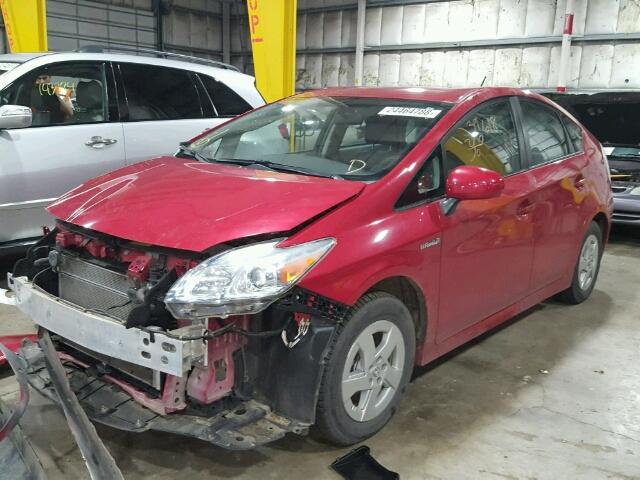 JTDKN3DU0A5011447 - 2010 TOYOTA PRIUS RED photo 2