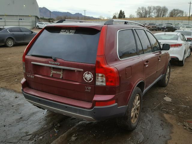 YV4CZ852771332787 - 2007 VOLVO XC90 V8 BURGUNDY photo 4