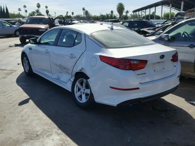 KNAGM4A78F5563134 - 2015 KIA OPTIMA LX WHITE photo 3