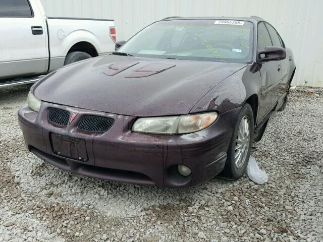 1G2WR52152F218300 - 2002 PONTIAC GRAND PRIX BURGUNDY photo 2