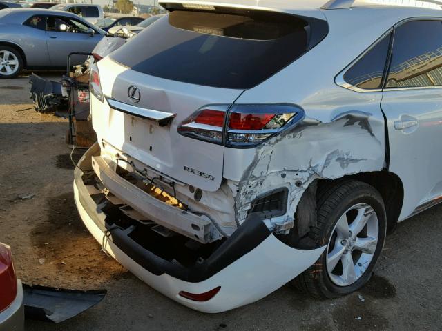 JTJBK1BA5D2021982 - 2013 LEXUS RX 350 WHITE photo 9