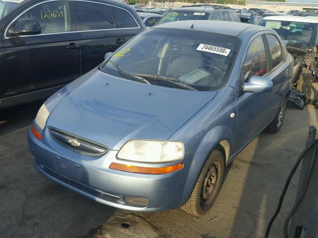 KL1TD56696B577690 - 2006 CHEVROLET AVEO BASE BLUE photo 2