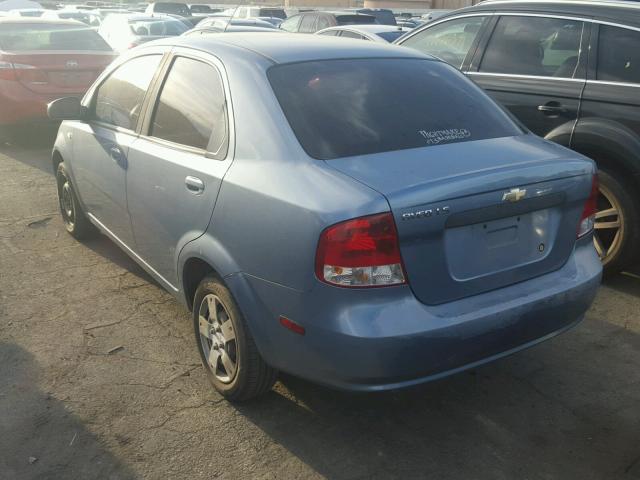 KL1TD56696B577690 - 2006 CHEVROLET AVEO BASE BLUE photo 3