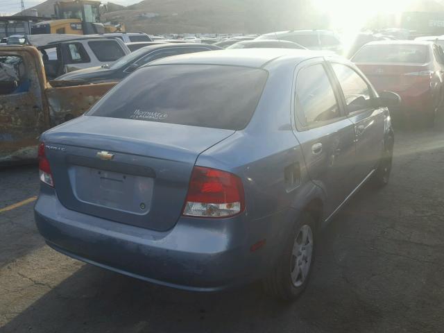 KL1TD56696B577690 - 2006 CHEVROLET AVEO BASE BLUE photo 4