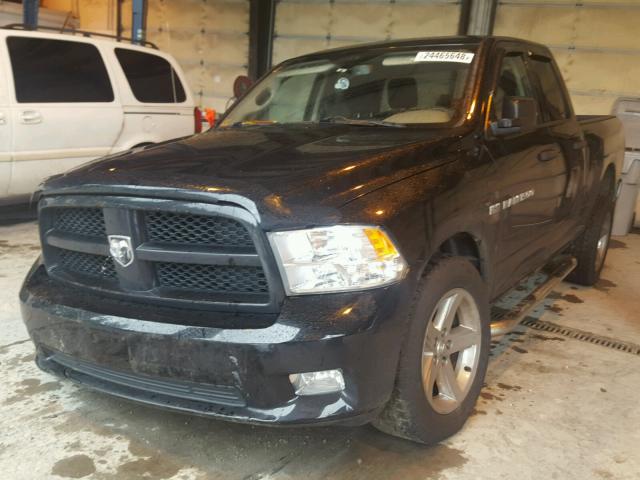 1C6RD7FTXCS325227 - 2012 DODGE RAM 1500 S BLACK photo 2