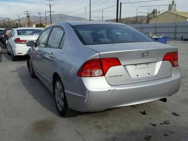 1HGFA16537L013092 - 2007 HONDA CIVIC LX SILVER photo 3