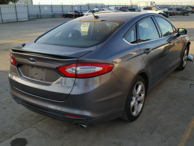 3FA6P0H7XDR362789 - 2013 FORD FUSION SE GRAY photo 4