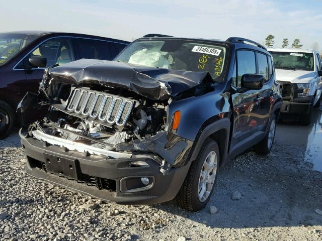 ZACCJABB6HPG21473 - 2017 JEEP RENEGADE L BLACK photo 2