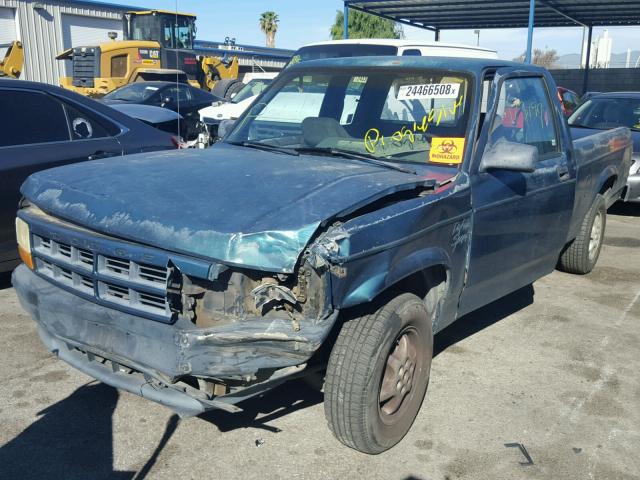 1B7GL23Y5RW129154 - 1994 DODGE DAKOTA GREEN photo 2