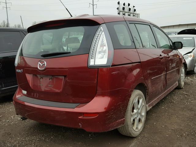 JM1CR293380308318 - 2008 MAZDA 5 BURGUNDY photo 4