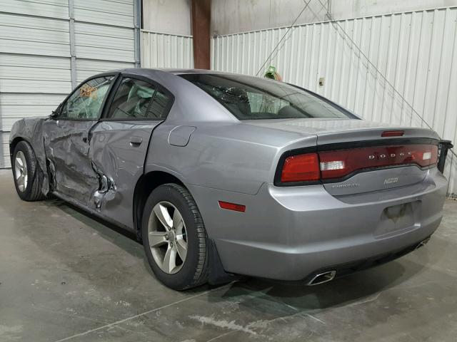 2C3CDXBG1EH102774 - 2014 DODGE CHARGER SE SILVER photo 3