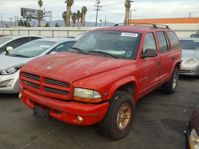 1B4HS28Z9YF301738 - 2000 DODGE DURANGO RED photo 2