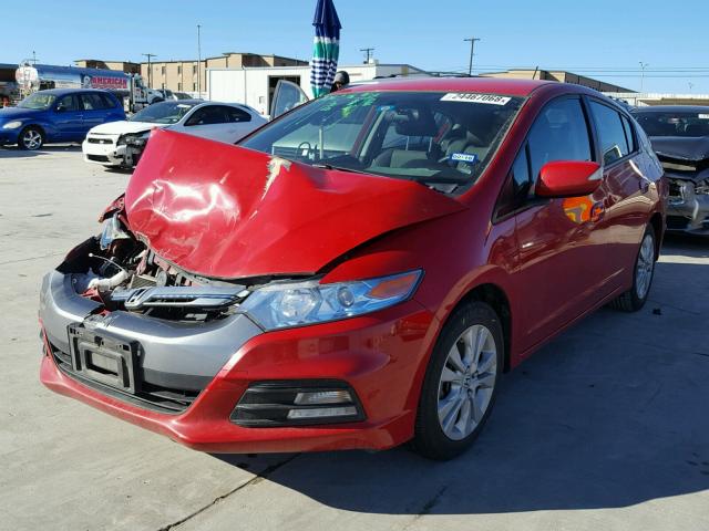 JHMZE2H75CS000654 - 2012 HONDA INSIGHT EX RED photo 2