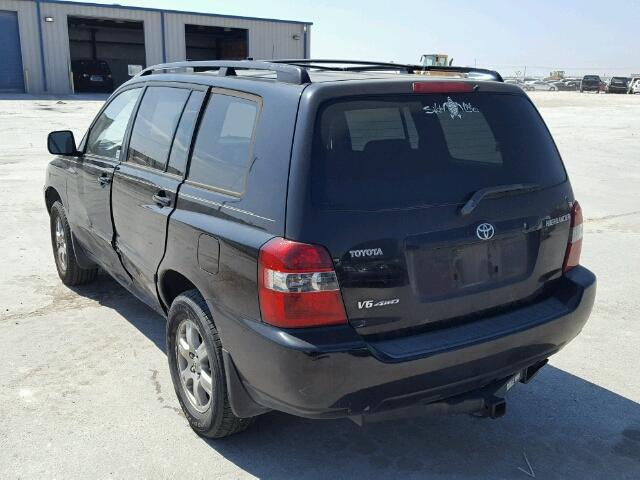 JTEEP21A650097387 - 2005 TOYOTA HIGHLANDER BLACK photo 3