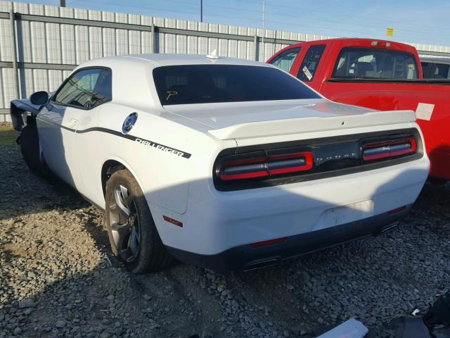 2C3CDZBG3FH804642 - 2015 DODGE CHALLENGER WHITE photo 3