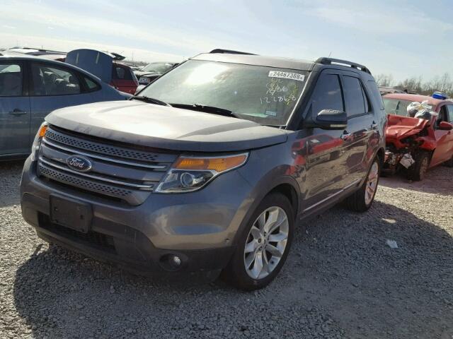 1FM5K7F87DGA54085 - 2013 FORD EXPLORER L GRAY photo 2