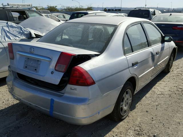 JHMES16501S008614 - 2001 HONDA CIVIC LX SILVER photo 4