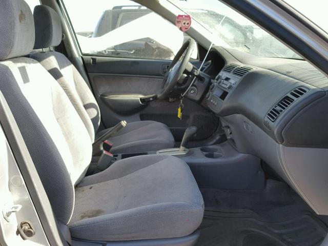 JHMES16501S008614 - 2001 HONDA CIVIC LX SILVER photo 5