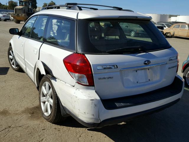 4S4BP62C687351606 - 2008 SUBARU OUTBACK 2. WHITE photo 3