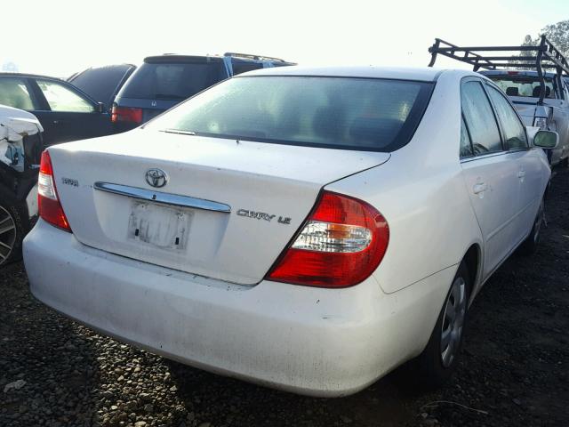 JTDBE32K830229363 - 2003 TOYOTA CAMRY LE WHITE photo 4