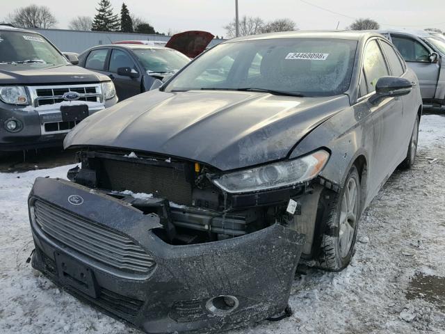 1FA6P0HD5F5116874 - 2015 FORD FUSION SE GRAY photo 2